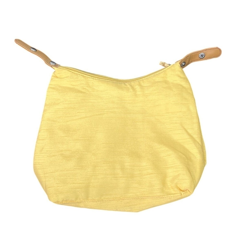 Avon Yellow Cosmetic Bag Travel Pouch Organizer with Zipper Closure